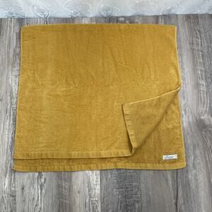 Vintage Fieldcrest Towel Mustard Gold Yellow 70s Bath Towel 46.5" x 25.5"